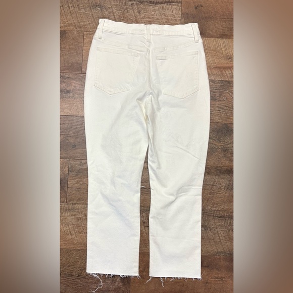 Madewell White Cotton Blend Distressed Slim Boy Jean Size 27 - Picture 5 of 5